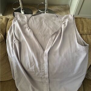 Elegant Women's Sleeveless Top - Light Gray